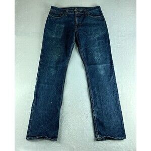 Roebuck & Co Mens Jeans Blue Tag Size 34x34 (34x34.5) Straight Medium Wash Denim